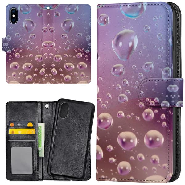 iPhone X/XS - Plånboksfodral/Skal Bubblor