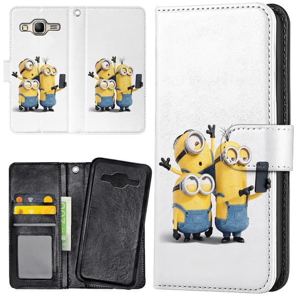 Samsung Galaxy J3 (2016) - Lompakkokotelo/Kuoret Minions