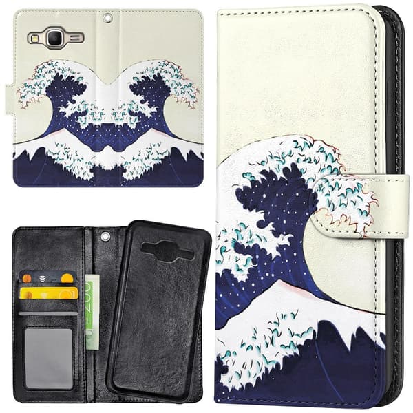 Samsung Galaxy J3 (2016) - Mobilcover/Etui Cover Flodbølge