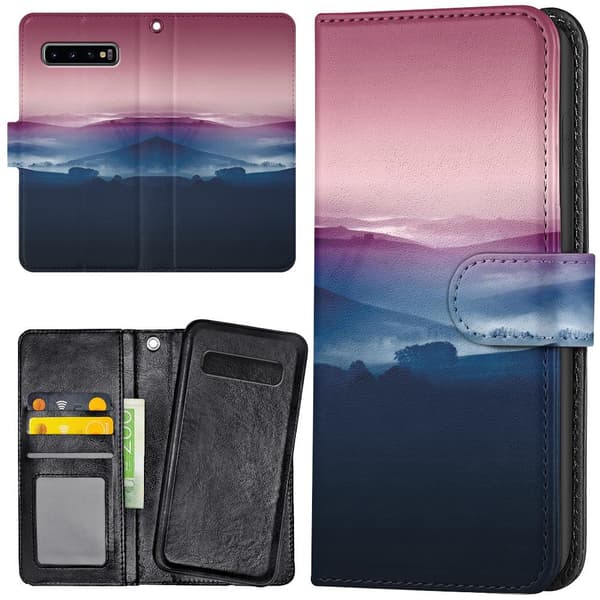 Samsung Galaxy S10 - Lommebok Deksel Fargerike Daler