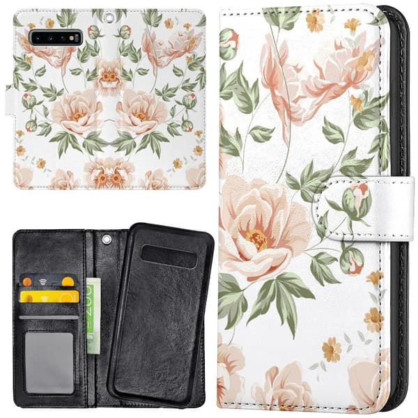 Samsung Galaxy S10 - Lommebok Deksel Blomstermønster