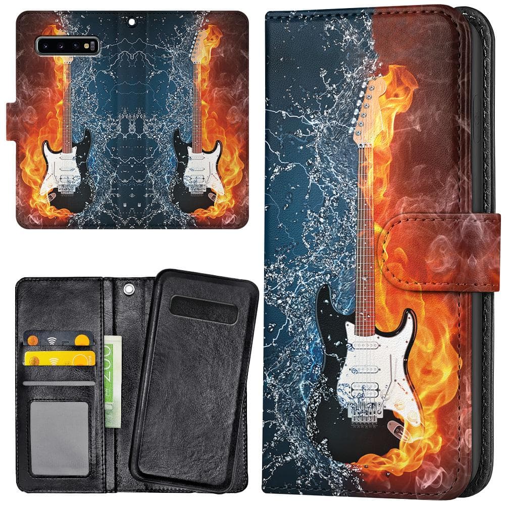 Samsung Galaxy S10 - Mobilfodral Vatten och Eld Gitarr