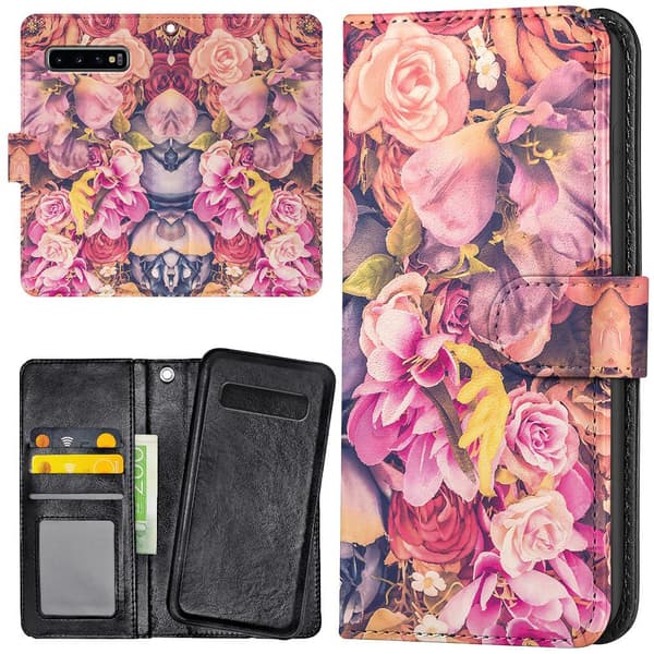 Samsung Galaxy S10 - Lommebok Deksel Roser