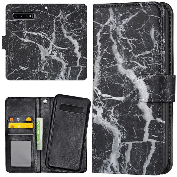 Samsung Galaxy S10 - Lommebok Deksel Marmor
