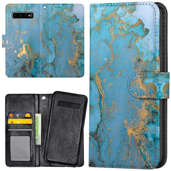 Samsung Galaxy S10 - Lommebok Deksel Marmor