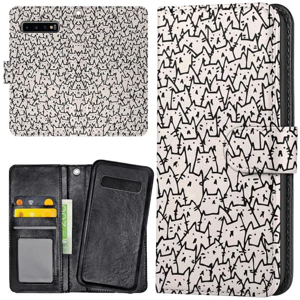 Samsung Galaxy S10 - Lommebok Deksel Kattgruppe