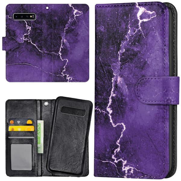 Samsung Galaxy S10 - Lommebok Deksel Marmor