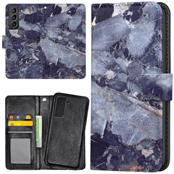 Samsung Galaxy S21 - Lommebok Deksel Marmor