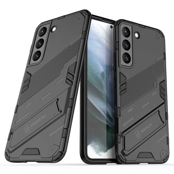 Samsung S21 FE Stöttåligt Skal med Kickstand ThinArmor V2 Svart