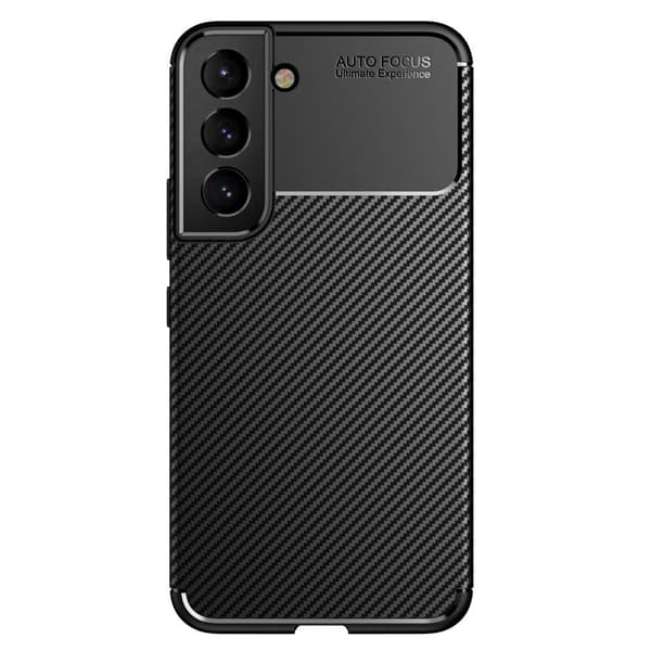 SKALO Samsung S22+ Carbon Fiber TPU-suojakuori - Musta