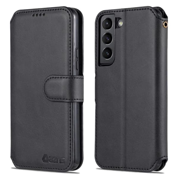 SKALO Samsung S22+ AZNS Premium Cut Plånboksfodral - Svart