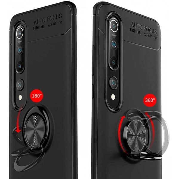 Xiaomi Mi 10 Praktisk Stöttåligt Skal med Ringhållare V3