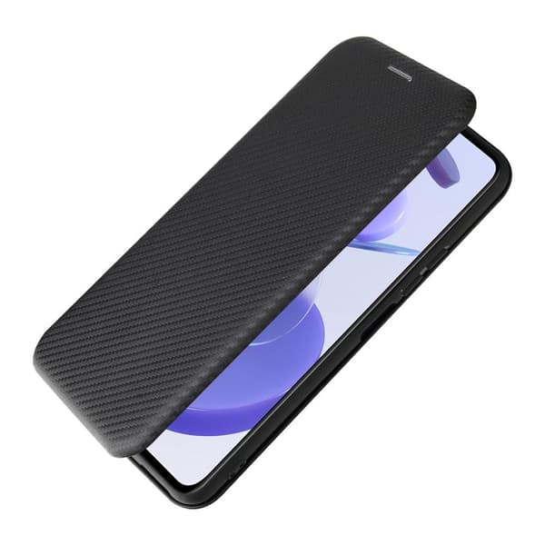 SKALO Xiaomi Mi 11 Lite Carbon Fiber Lompakkokotelo - Musta