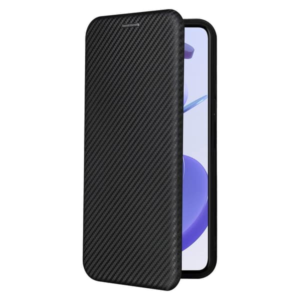 SKALO Xiaomi Mi 11 Lite Carbon Fiber Lompakkokotelo - Musta