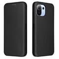 Pikkukuva 2 / 10: SKALO Xiaomi Mi 11 Lite Carbon Fiber Lompakkokotelo - Musta