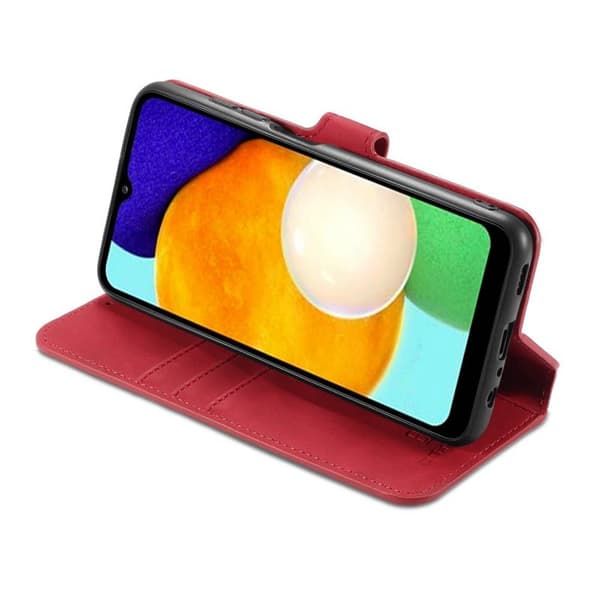 DG-Ming mobilplånbok 3-kort Samsung Galaxy A03s - Röd