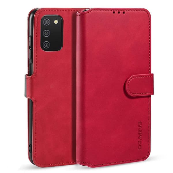 DG-Ming mobilplånbok 3-kort Samsung Galaxy A03s - Röd