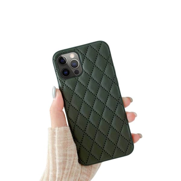 Rhombus deksel Apple iPhone 12 Pro Max - Mørk grønn