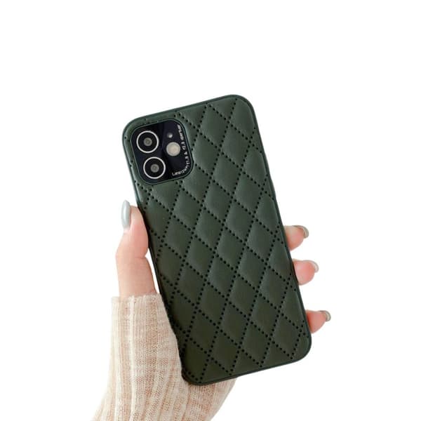 Rhombus  deksel  Apple iPhone 12 - Mørk grønn