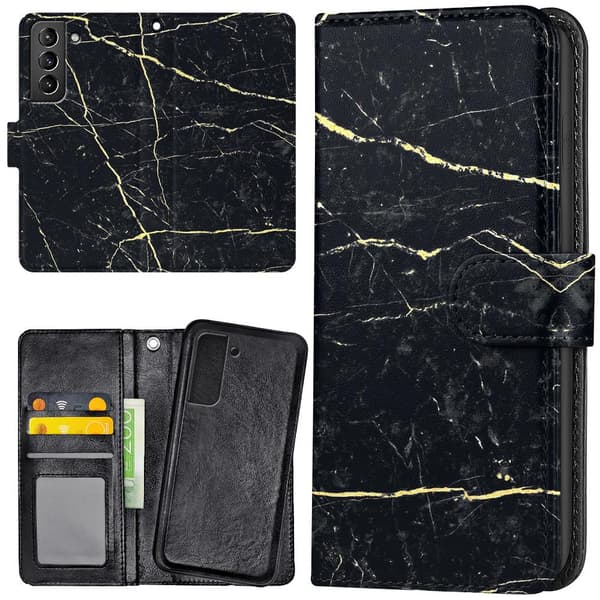 Samsung Galaxy S21 - Lommebok Deksel Marmor