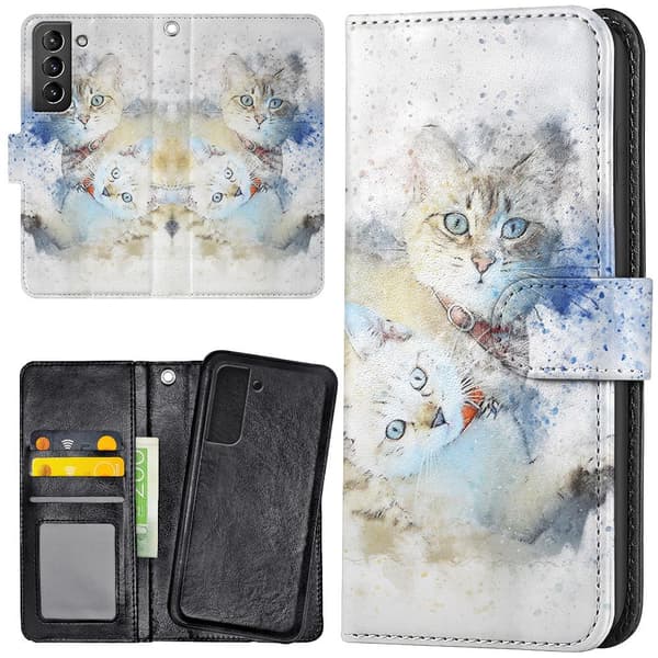 Samsung Galaxy S21 - Lommebok Deksel Katter