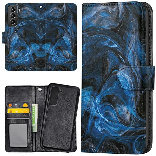 Samsung Galaxy S21 Plus - Plånboksfodral/Skal Marmor