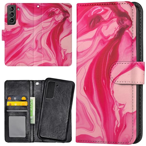 Samsung Galaxy S21 Plus - Lommebok Deksel Marmor