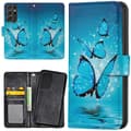 Miniatyrbillede 1 af 2: Samsung Galaxy S21 Ultra - Mobilcover/Etui Cover Glitrende Sommerfugle