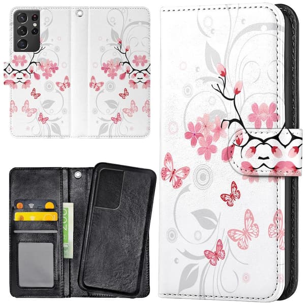 Samsung Galaxy S21 Ultra - Mobilcover/Etui Cover Naturligt Mønster