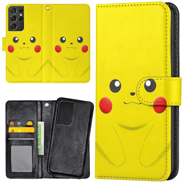 Samsung Galaxy S21 Ultra - Lommebok Deksel Pikachu / Pokemon