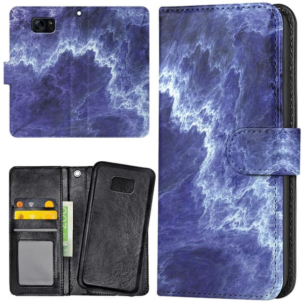 Samsung Galaxy S7 - Lommebok Deksel Marmor