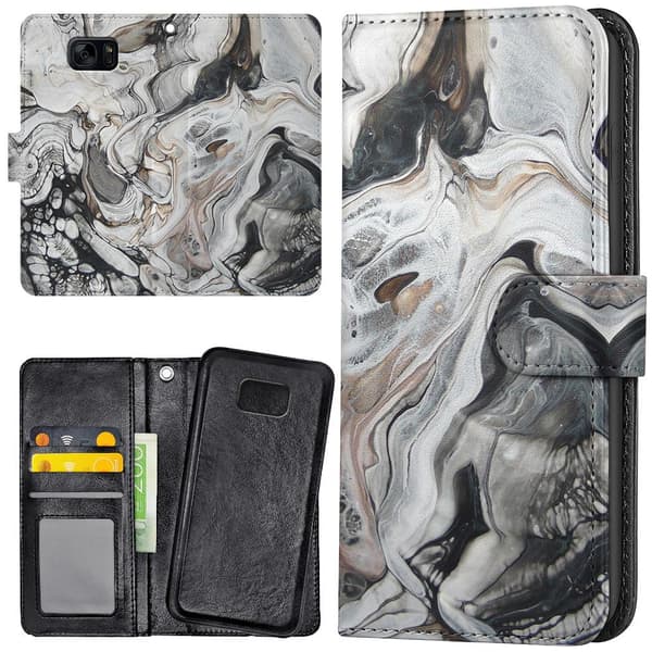 Samsung Galaxy S7 - Lommebok Deksel Marmor