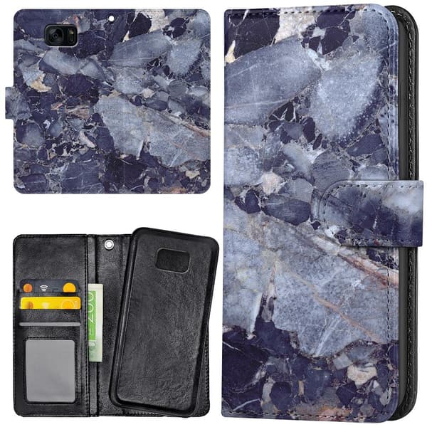 Samsung Galaxy S7 - Lommebok Deksel Marmor