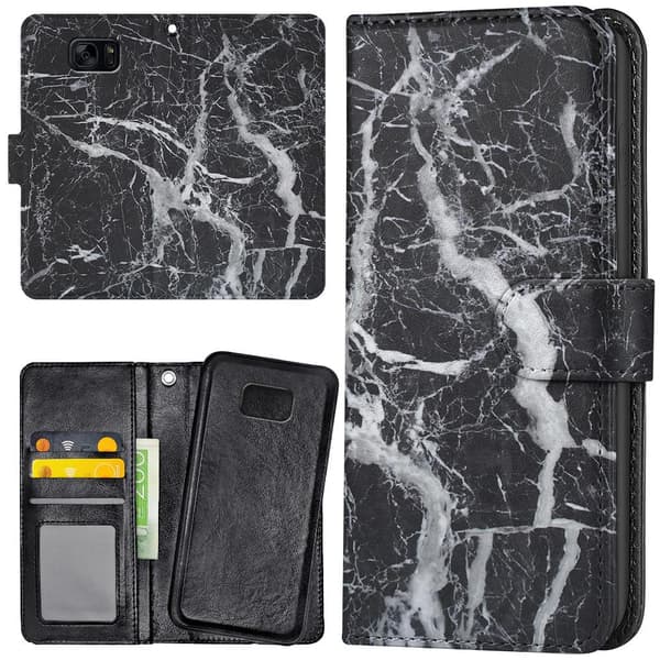 Samsung Galaxy S7 - Lommebok Deksel Marmor