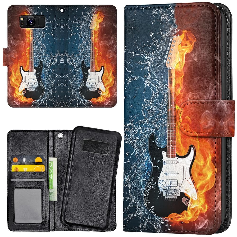 Samsung Galaxy S8 - Mobilfodral Vatten och Eld Gitarr