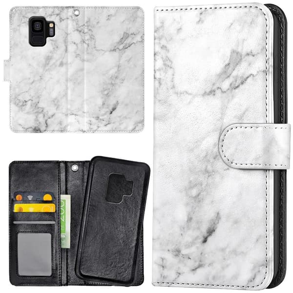 Samsung Galaxy S9 - Lommebok Deksel Marmor