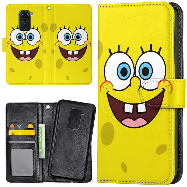 Xiaomi Redmi Note 9 - Mobilcover/Etui Cover Svampebob