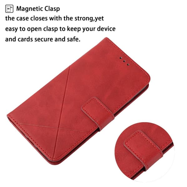 SKALO Samsung S22+ Kohokuvioitu PU Nahka Lompakkokotelo - Musta