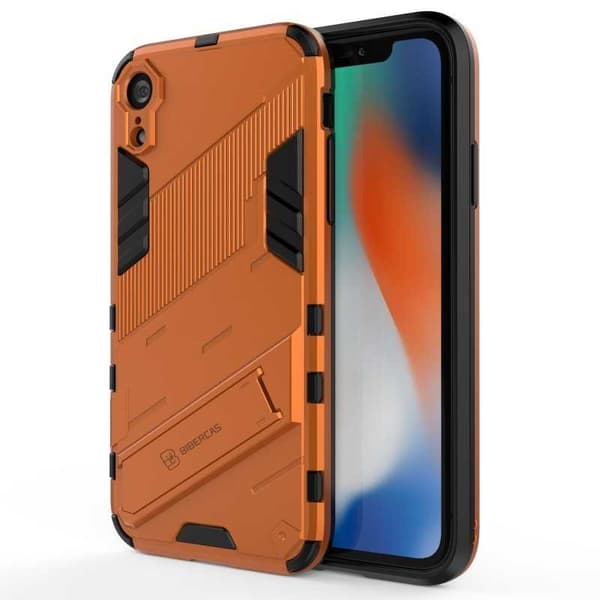 iPhone XR iskunkestävä kotelo jalustalla ThinArmor V2
