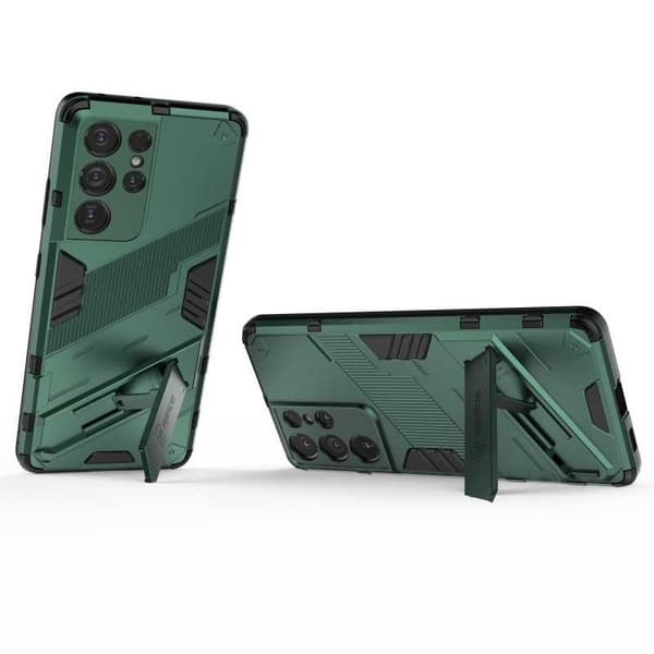 Samsung S21 Ultra Shockproof Case med Kickstand ThinArmor V2