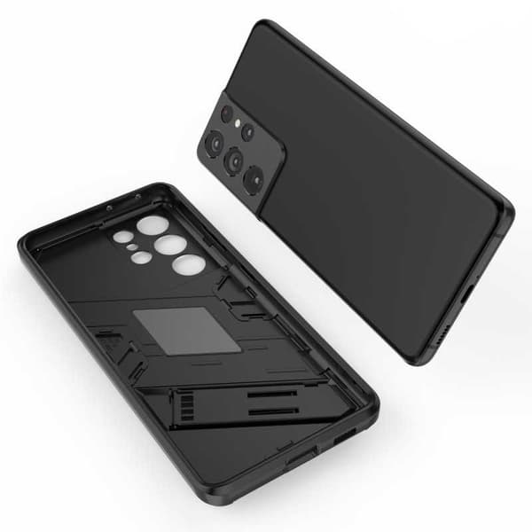 Samsung S21 Ultra Shockproof Case med Kickstand ThinArmor V2