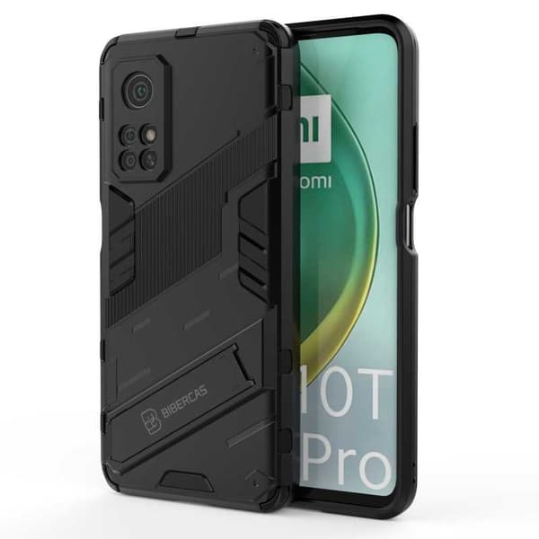 Xiaomi Mi 10T/10T Pro Stöttåligt Skal med Kickstand ThinArmor V2 Svart