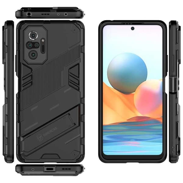 Xiaomi Redmi Note 10 Pro 4G Stöttåligt Skal med Kickstand ThinArmor V2