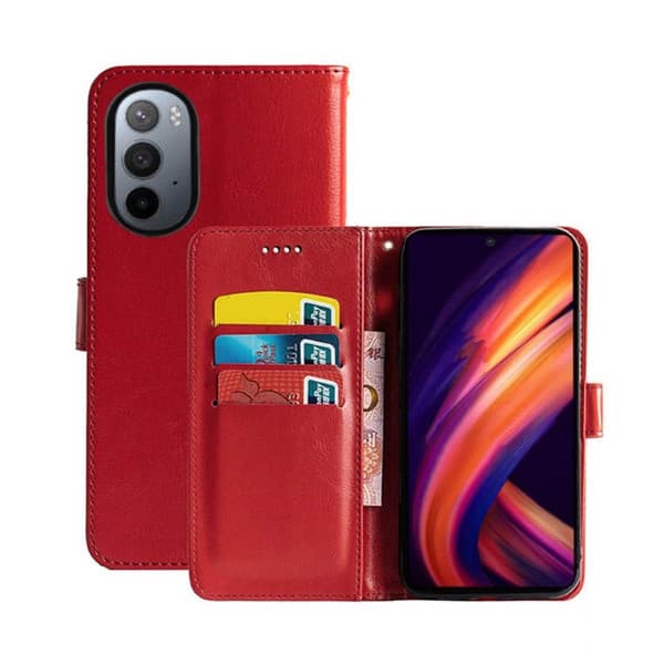 Wallet cover 3-kort Motorola Edge 30 Pro - Rød