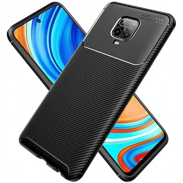 Redmi Note 9S & 9 Pro Iskunkestävä ohut kansi FullCarbon V4