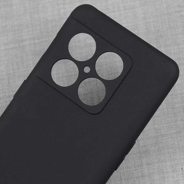 OnePlus 10 Pro gummibelagt mat sort silikonecover