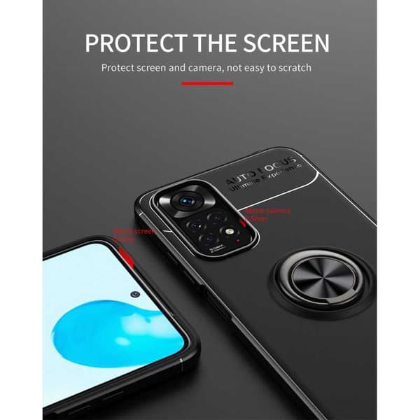 Xiaomi Redmi Note 11 / 11S Praktisk støtsikker veske med ringholder V3