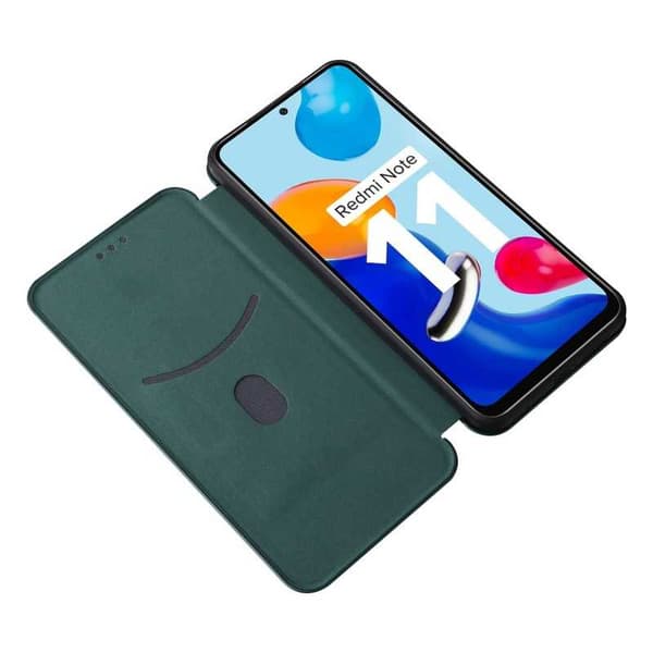 Xiaomi Redmi Note 11 / 11S Flipfodral Kortfack CarbonDreams Grön