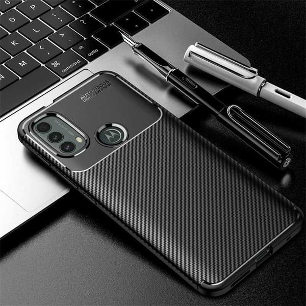 Motorola Moto E20 / E30 / E40 Stöttåligt Skal FullCarbon V4