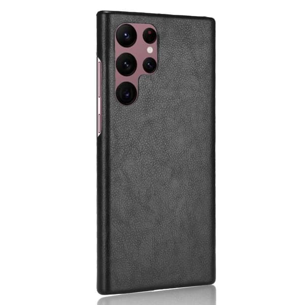 SKALO Samsung S22 Ultra PU-Läder Skal - Svart